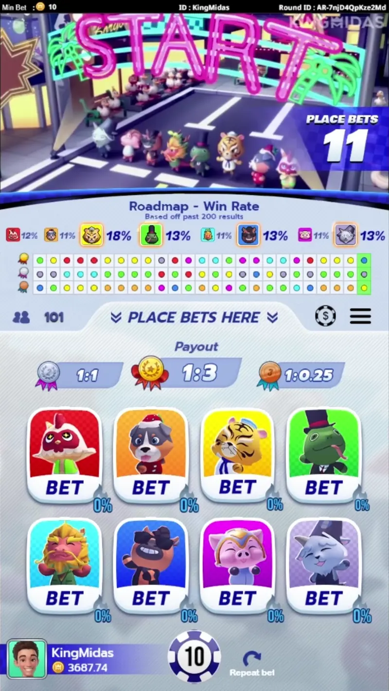 KM VIRTUAL ANIMAL RACE